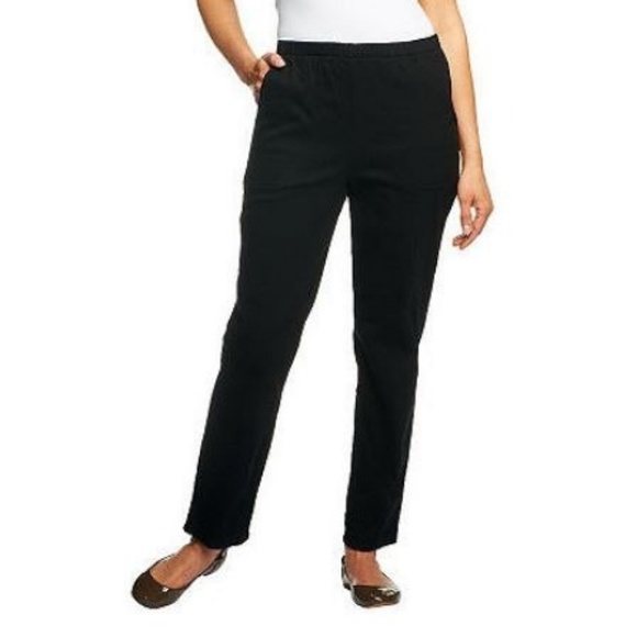 Denim&Co Pants - Original Waist Stretch Regular Pants w/ Pockets
